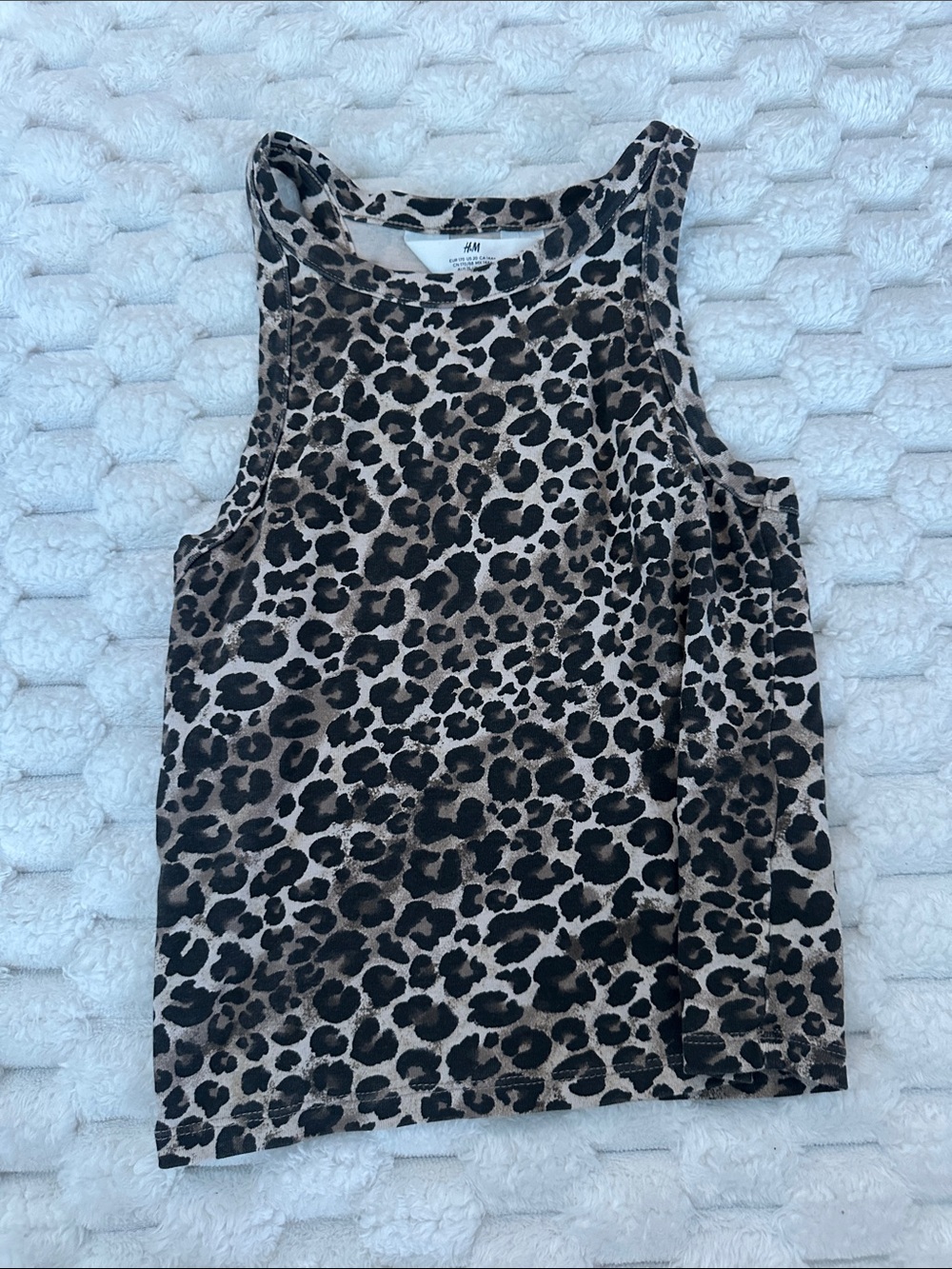 H&M Leopard Print Tank Top - Tan/Black